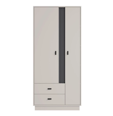 Šatní skříň Estan 90 cm béžová / antracitová moderní designový nábytek ideální do pokoje pro mládež a předsíně