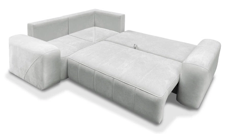 Bovec II ecru rozkládací pohovka ecru levá pohodlná rohová pohovka se stylovou nádobou na lůžkoviny charakteru