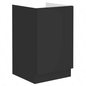 Kuchyňská skříňka pod dřez Black 50 ZL 1F BB kovová hrana rukojeti odolná proti vlhkosti a poškození skříňky