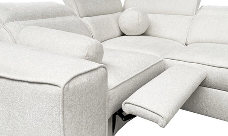 Rohová sedačka s funkcí spaní Viano IV Lux krémová barva pravé provedení rohová sedačka s výsuvnou podnožkou velký prostor na lůžkoviny