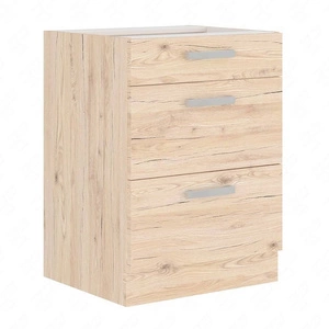 Stojací kuchyňská skříňka se zásuvkami Borno 60 D 3S BB skříň odolná proti páře vysoké teplotě a rozlité kapalině