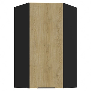 Rohová kuchyňská nástěnná skříňka Crotone 60x60 GN-108 1F s kovovou hranou úchytky odolná proti vlhkosti a poškození skříňky