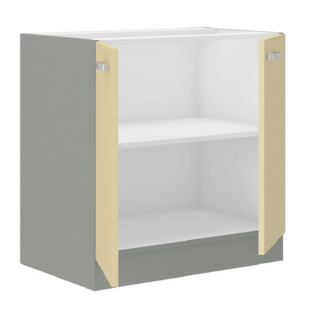 Stojací kuchyňská skříňka s policí Karmen 80 D 2F BB skříň odolná proti páře vysoké teplotě a rozlité kapalině