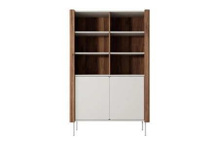 Stylová obývací stěna Tantuni ořech / béžová se zaoblenými předními hranami trendy barvy