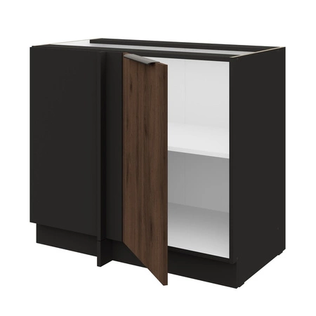 Rohová nástavbová kuchyňská skříňka Brianza 105 ND 1F BB levá kovová hrana úchytka skříňka odolná proti vlhkosti a poškození