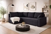 Rohová sedací souprava s funkcí spaní Nofi černá levá moderní design jednoduchý a stylový korpus, který se hodí do každého interiéru