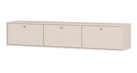 Nástěnná skříňka RTV Kioto IV 180 cm béžová stylový design podtržený decentními barvami skříňka s dvířky otevíranými dolů