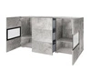 Komoda Baros 132 cm světlý beton moderní tvary v jedinečném stylu