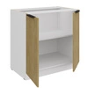 Cremona 80 D 2F BB stojatá kuchyňská skříňka s policí Kovové úchytky na hraně odolné proti vlhkosti a poškození