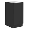 Stojící kuchyňská skříňka s policí černá 40 D 1F BB kovová hrana úchytka skříňka odolná proti vlhkosti a poškození