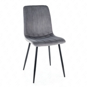 Čalouněná židle Alan Velvet moderní a funkční jídelní židle s kovovými nohami