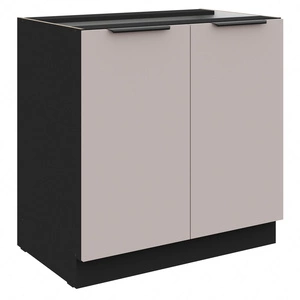 Stojící kuchyňská skříňka s policí Tarraco 80 D 2F BB kovové hrany úchytky skříňka odolná proti vlhkosti a poškození
