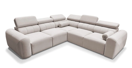 Cantare III rohová sedačka s funkcí spaní losos vlevo pohodlná a stylová rohová sedačka do obývacího pokoje dvě nádoby na lůžkoviny