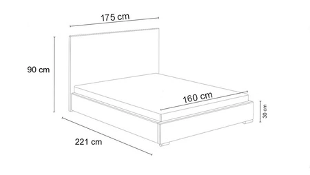 Čalouněná postel Costa 160x200 béžová stylová postel s úložným prostorem na lůžkoviny pohodlný podhlavník zaujme svým elegantním designem