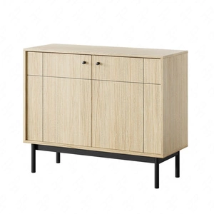 Komoda Modesta 104 cm dub linea minimalistický design decentní kovové úchyty ideální návrh komody do obývacího pokoje a ložnice