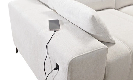 Rohová sedačka s funkcí spaní Penejos III Lux olivová pravá pohodlná rohová sedačka do obývacího pokoje s výsuvnou podnožkou kontejner na ložní prádlo