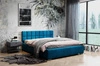 Čalouněná postel Nessa 140x200 modrá stylová postel s úložným prostorem na lůžkoviny pohodlné čelo potěší svým elegantním designem