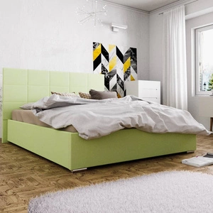 Čalouněná postel Eljas 160x200 mint s moderním čelem ideální do ložnice