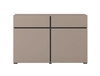 Komoda Cross 119 cm tmavě béžová moderní design ideální komoda do obývacího pokoje ložnice nebo kanceláře jednoduchý tvar