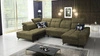 Rohová sedací souprava s funkcí spaní Buffalo VI olive right Funkční a stylová rohová sedací souprava se třemi nádobami na lůžkoviny