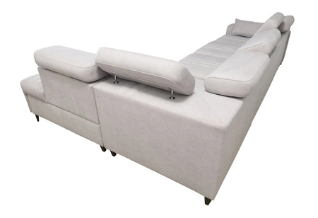 Rohová pohovka s funkcí spaní Castel XI růžová pravá strana pohodlná rohová pohovka s úložným prostorem na lůžkoviny odolná látka