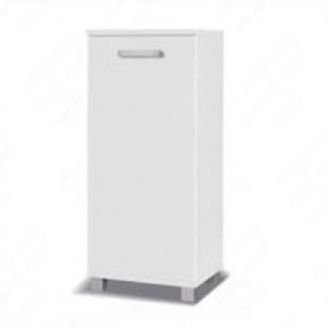 Komoda Maximus 50 cm v bílé barvě v moderním designu, hrany jsou opatřeny speciální dýhou ABS