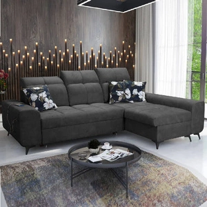 Rohová rozkládací pohovka s funkcí spaní Buffalo graphite pravý roh funkční a stylová rozkládací pohovka s kontejnerem na lůžkoviny