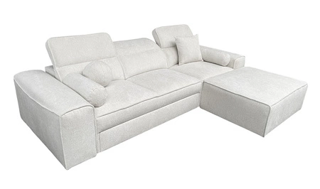 Rohová sedací souprava s funkcí spaní Viano patina pravá strana Stylová rohová sedací souprava zajímavého tvaru s nastavitelnými opěrkami hlavy Dekorativní polštáře