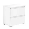 Noční stolek se zásuvkami Jednoduchý bílý funkční kus nábytku do ložnice nebo pokoje pro mládež