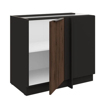 Rohová kuchyňská linka Brianza 105 ND 1F BB pravá kovová hrana úchytky skříňky odolné proti vlhkosti a poškození