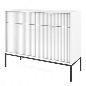 Zásuvková komoda Lovro 104 cm bílá moderní design potěší milovníky osobitých interiérů