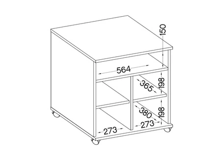 Biurko Kammy świerk appenzeller z szufladami