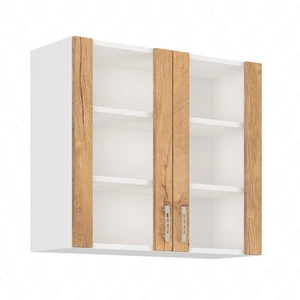 Závěsná kuchyňská skříňka s prosklenou vitrínou Lento 80 GS-72 2F skříň odolná proti páře vysoké teplotě a rozlité kapalině