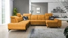 Rohová sedací souprava s funkcí spaní Buffalo X žlutá pravá funkční a pohodlná rohová sedací souprava do pokoje s kontejnery na lůžkoviny