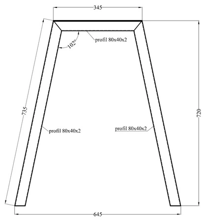 Stůl Malden 138x67 cm dub lancelot / černá jednoduchá forma nábytku obohacená stylovými černými nohami v loftovém stylu odolná proti rozlití deska