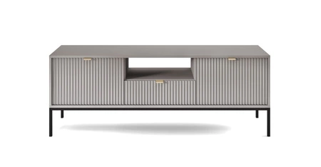 Nábytková sestava Lovro šedá moderní designová nástěnná skříňka do obývacího pokoje nebo zasedací místnosti