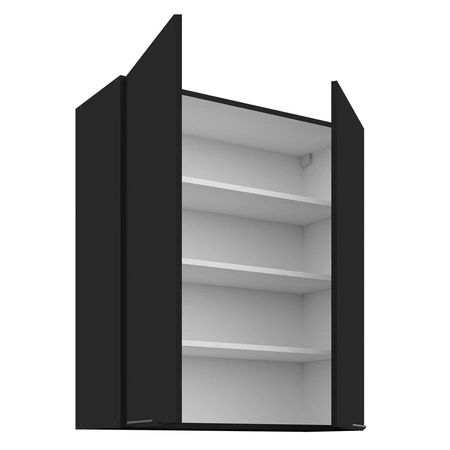 Kuchyňská nástěnná skříňka Black 80 G-90 2F kovové hrany úchytky odolné proti vlhkosti a poškození skříňky