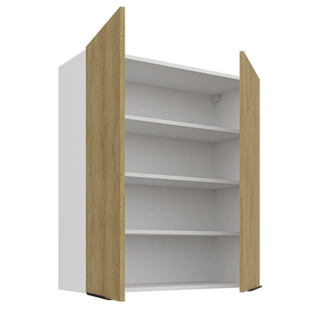 Kuchyňská nástěnná skříňka Cremona 80 G-90 2F kovové hrany úchytek skříňka odolná proti vlhkosti a poškození