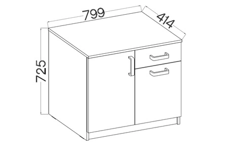 Biurko Kammy świerk appenzeller z szufladami