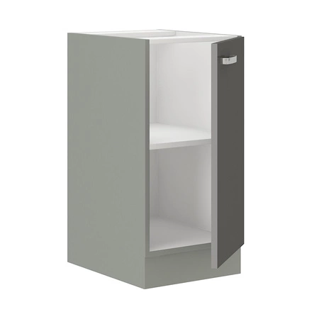 Stojací kuchyňská skříňka s policí Šedá 40 D 1F BB Skříňka odolná proti páře vysoké teplotě a rozlité tekutině