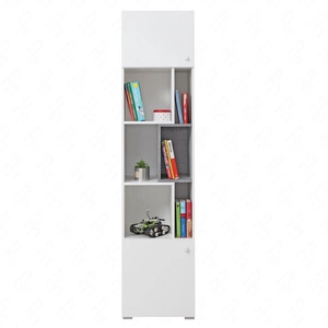 Knihovna Epsilon 45 cm bílá / beton ideální do pokoje pro mládež stylová a funkční knihovna