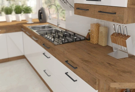 Sada kuchyňského nábytku Vento 260 cm skříňky vypadají skvěle v klasických i moderních interiérech