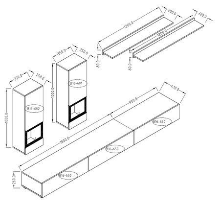 Nástěnná skříň Baros San Remo Světlý modernistický design skvěle zapadne do každého interiéru