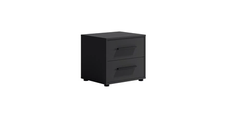Maxione noční stolek černý elegantní skříňka se zásuvkami do ložnice funkční nábytek v nadčasovém designu