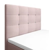 Kontinentální postel Kansas 120x200 pudrově růžová v moderním skandinávském stylu s čalouněným čelem a podnožkou