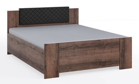 Čalouněné čelo postele Rico černé funkční a pohodlný doplněk k prošívanému čelu postele