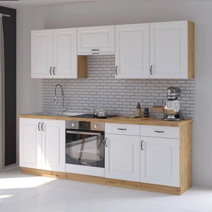 Sada kuchyňského nábytku Scandi 240 cm skříně vypadají skvěle v klasických i moderních skandinávských interiérech