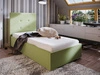 Čalouněná postel Bejar 90x200 mint s moderním čelem ideální do pokoje pro mladé nebo malé ložnice