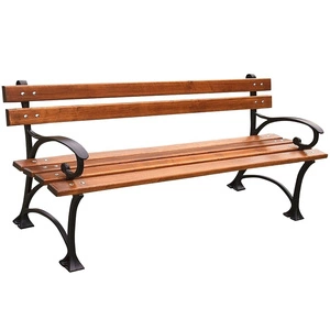 Zahradní lavička 180 cm FIEM-03-LP-180 litinová lavička s opěradlem lakovaná olše