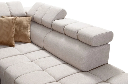 Rohová pohovka s funkcí spaní Bolmso XI zelená pravá strana stylový design rohová rozkládací pohovka se zásuvkou a kontejnery na lůžkoviny